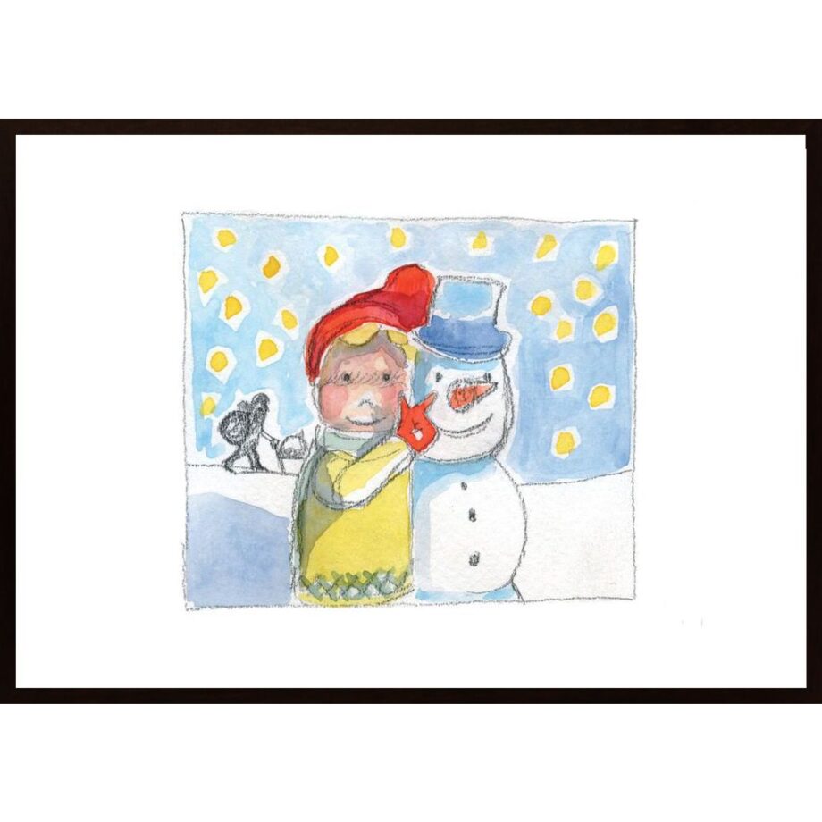 Child And Snowman Poster