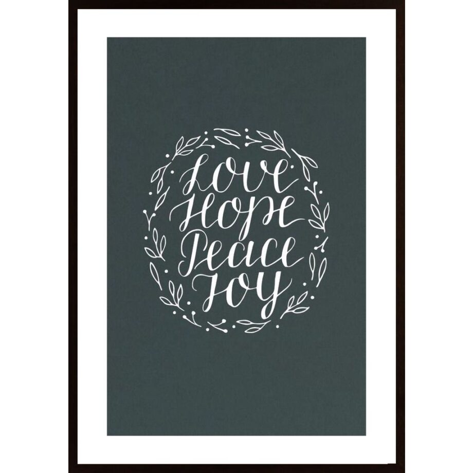 Love Hope Peace Joy Poster